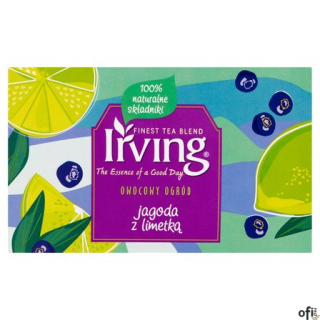 Herbata IRVING NA ZIMNO jagoda z limetką 20 kopert 2g owocowa