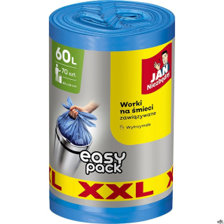 Worki na śmieci HD Easy_Pack XXL, 60 l, 70 szt., 236421, Jan Niezbędny