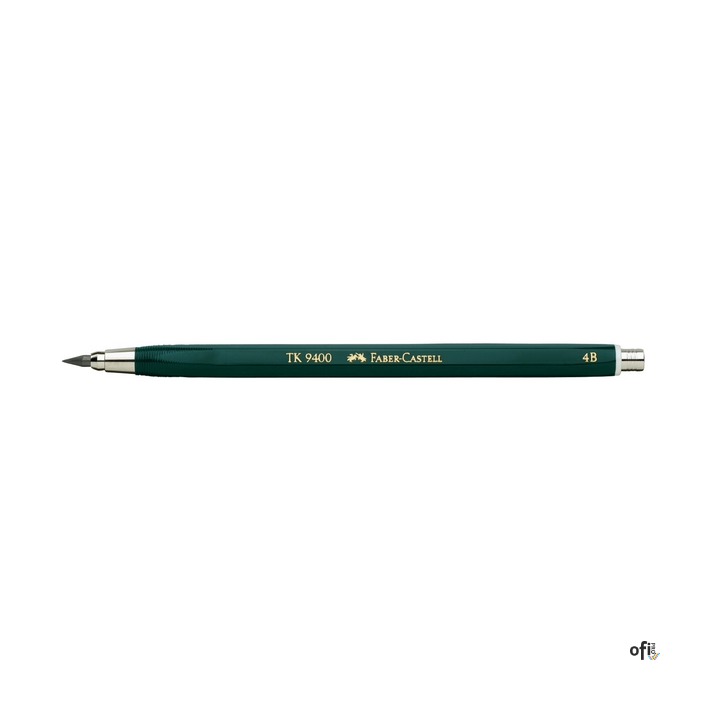Ołówek automatyczny TK 9400 Faber-Castell w kolorze zielonym. Ponadczasowy, niezawodny i dobrze znany _ przeznaczony do pisania,