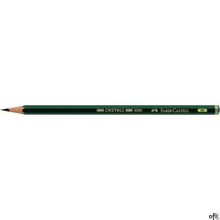 Ołówek grafitowy Castell 9000 Faber-Castell w kolorze zielonym. Kultowy i klasyczny _ sześciokątny ołówek najwyższej jakości z w