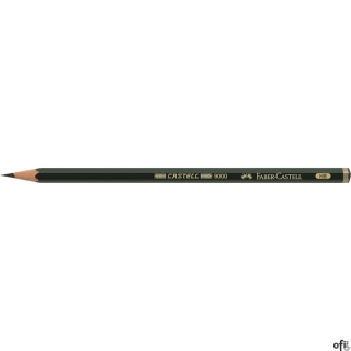 Ołówek grafitowy Castell 9000 Faber-Castell w kolorze zielonym. Kultowy i klasyczny _ sześciokątny ołówek najwyższej jakości z w