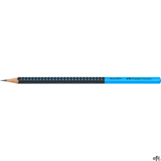 Ołówek grafitowy Grip 2001 Two Tone Faber-Castell w kolorze czarno-niebieskim. Nawet w czasach zdominowanych przez komputery, te
