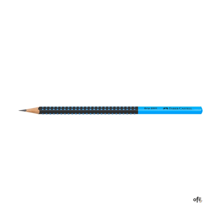 Ołówek grafitowy Grip 2001 Two Tone Faber-Castell w kolorze czarno-niebieskim. Nawet w czasach zdominowanych przez komputery, te