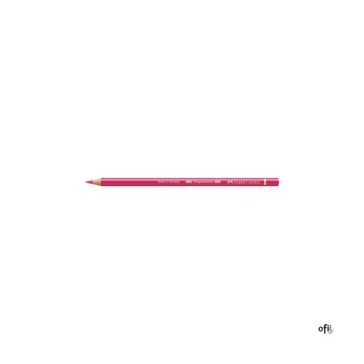 Kredka artystyczna Polychromos Faber-Castell w kolorze rose carmine (124). Seria ta jest ceniona na całym świecie zarówno przez 