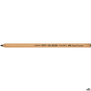 Ołówek pastelowy Pitt Oil Base Soft Faber-Castell w kolorze black (199). Najwyższej jakości profesjonalny produkt, doskonały dla
