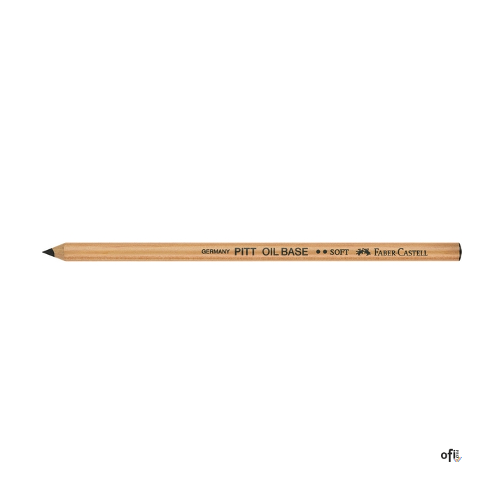 Ołówek pastelowy Pitt Oil Base Soft Faber-Castell w kolorze black (199). Najwyższej jakości profesjonalny produkt, doskonały dla
