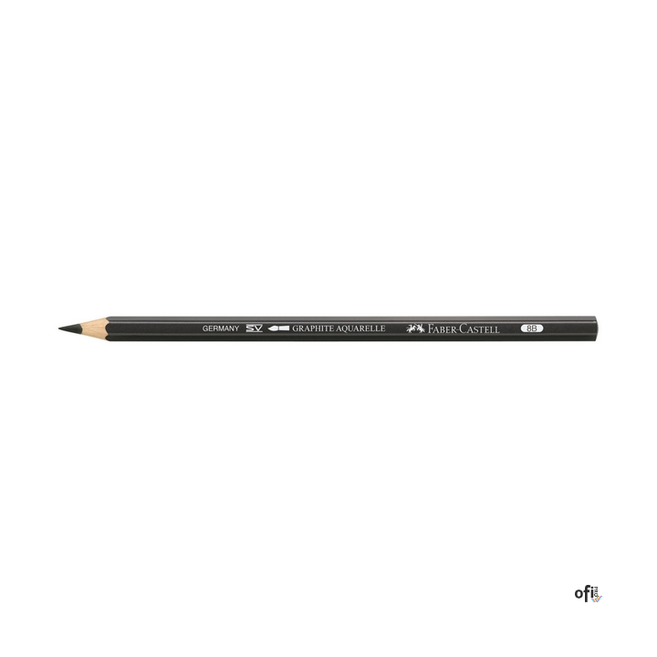 Ołówek grafitowy akwarelowy Faber-Castell Aquarelle w kolorze czarnym. Idealny do klasycznego malarstwa akwarelowego, szkicowani