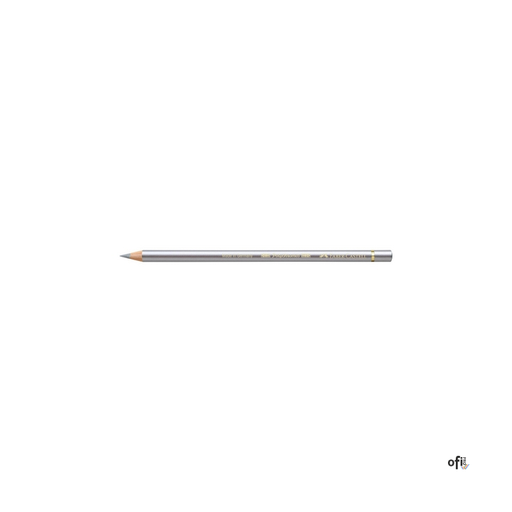 Kredka artystyczna Polychromos Faber-Castell w kolorze silver (251). Seria ta jest ceniona na całym świecie zarówno przez profes