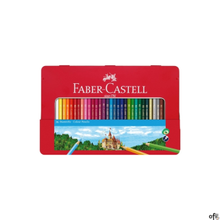 Kredki ołówkowe Zamek Faber-Castell 36 szt. w opakowaniu metalowym. Klasycznie doskonałe, idealne do każdego stylu rysowania, za