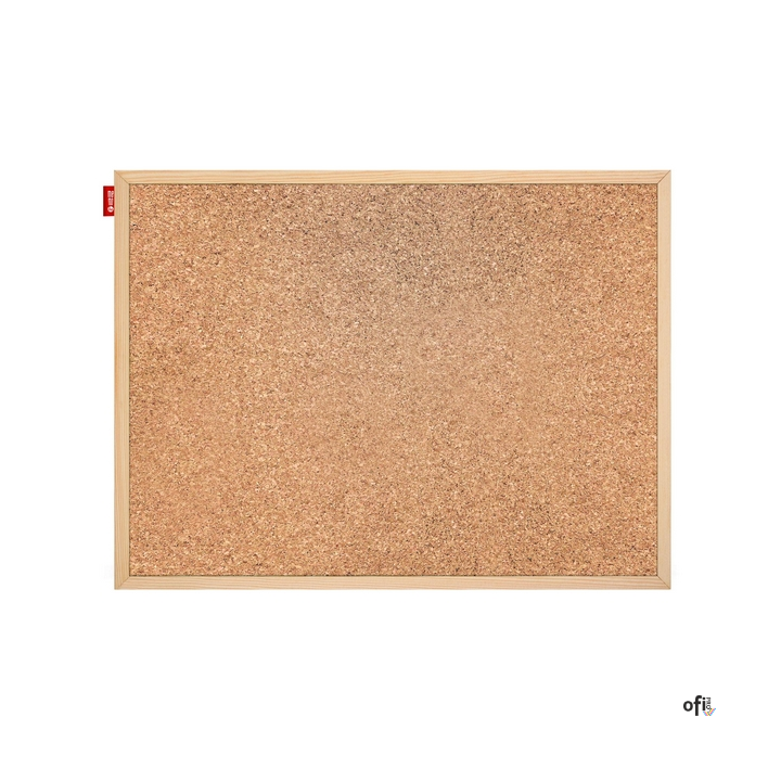 Tablica korkowa MEMOBE, rama drewniana, 120x80 cm MTC120080.00.01.05