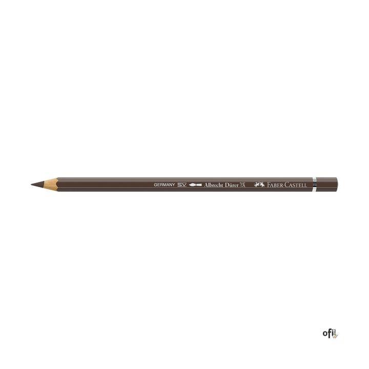 Kredka akwarelowa Albrecht D_rer Faber-Castell w kolorze burnt umber (280). Profesjonalna i niezawodna, zapewnia artystom dużą w