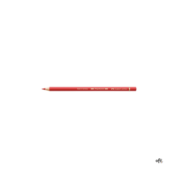 Kredka artystyczna Polychromos Faber-Castell w kolorze scarlet red (118). Seria ta jest ceniona na całym świecie zarówno przez p