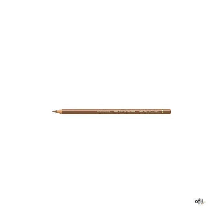 Kredka artystyczna Polychromos Faber-Castell w kolorze raw umber (180). Seria ta jest ceniona na całym świecie zarówno przez pro