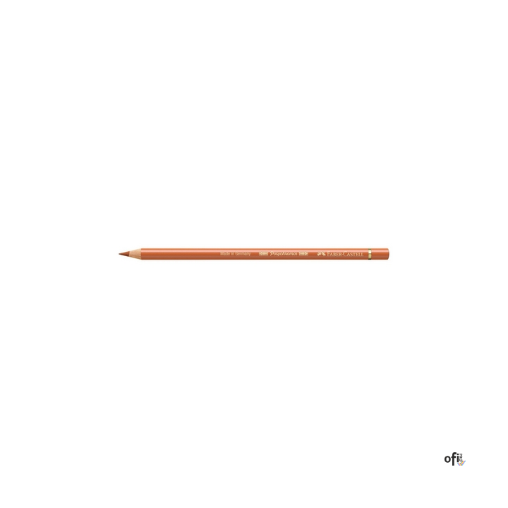 Kredka artystyczna Polychromos Faber-Castell w kolorze burnt ochre (187). Seria ta jest ceniona na całym świecie zarówno przez p