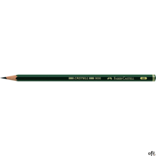 Ołówek grafitowy Castell 9000 Faber-Castell w kolorze zielonym. Kultowy i klasyczny _ sześciokątny ołówek najwyższej jakości z w