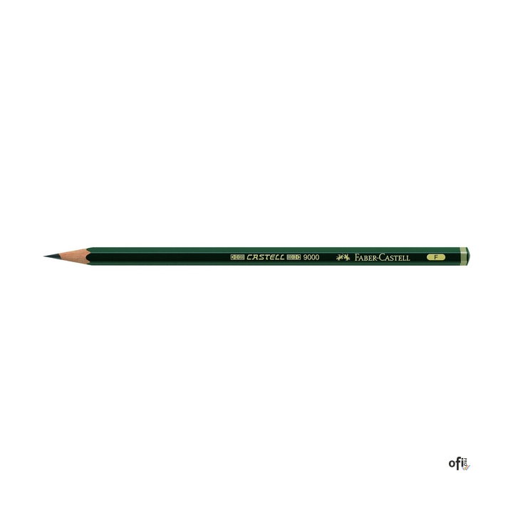 Ołówek grafitowy Castell 9000 Faber-Castell w kolorze zielonym. Kultowy i klasyczny _ sześciokątny ołówek najwyższej jakości z w