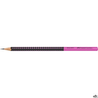 Ołówek grafitowy Grip 2001 Two Tone Faber-Castell w kolorze czarno-różowym. Nawet w czasach zdominowanych przez komputery, telef