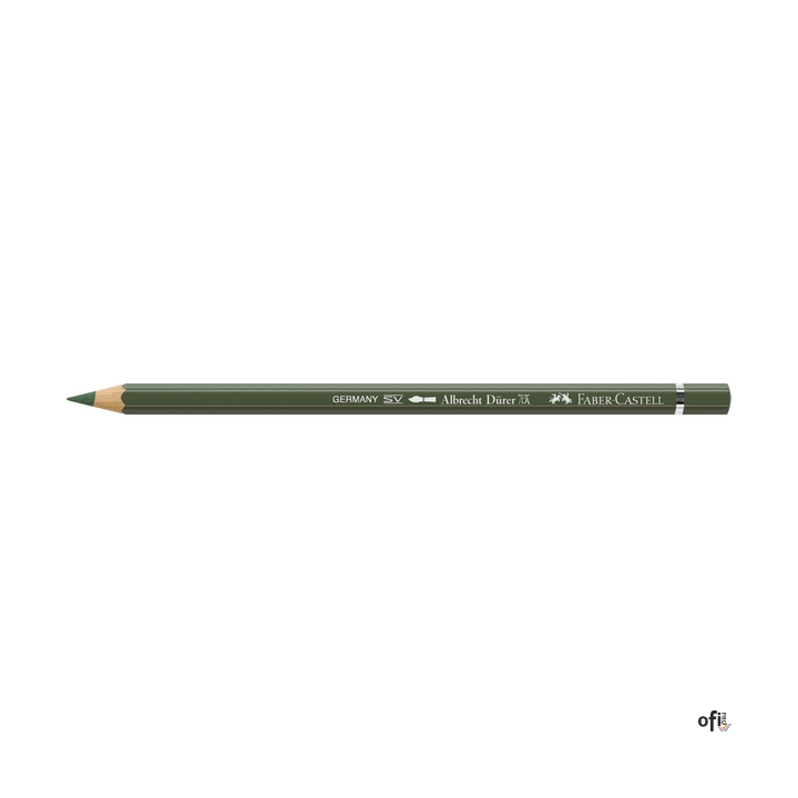 Kredka akwarelowa Albrecht D_rer Faber-Castell w kolorze chromium green opaque (174). Profesjonalna i niezawodna, zapewnia artys