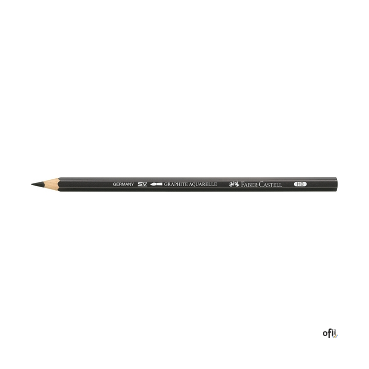 Ołówek grafitowy akwarelowy Faber-Castell Aquarelle w kolorze czarnym. Idealny do klasycznego malarstwa akwarelowego, szkicowani