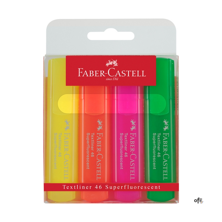 Zakreślacz 1546 ETUI 4szt FC154604