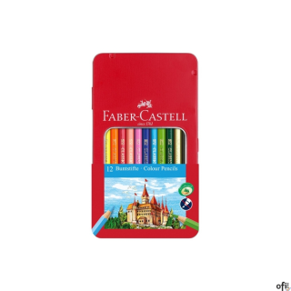 Kredki ołówkowe Zamek Faber-Castell 12 szt. w opakowaniu metalowym. Klasycznie doskonałe, idealne do każdego stylu rysowania, za