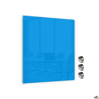 TABLICA SZKLANA MAGNETYCZNA 800X600MMNIEBIESKA (053) SZM86/N