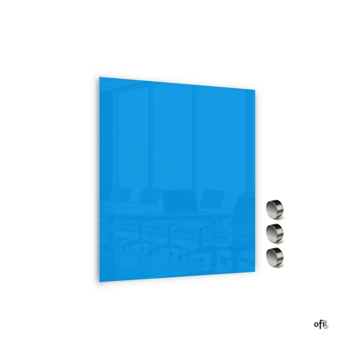 TABLICA SZKLANA MAGNETYCZNA 800X600MMNIEBIESKA (053) SZM86/N