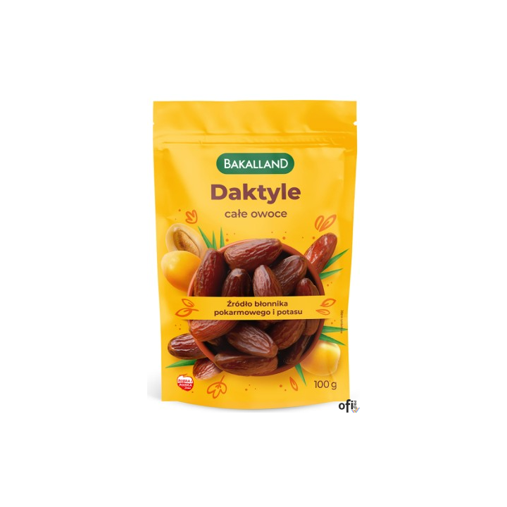 Daktyle suszone całe owoce 100g BAKALLAND