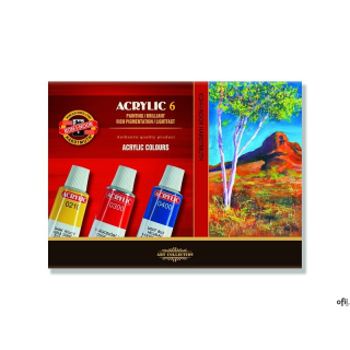 Farby akryl.6kol.14ml.  162701 KOH-I-NOOR