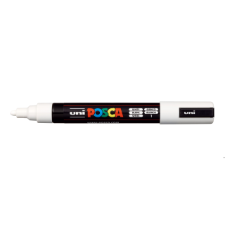 Marker z tuszem pigmentowym PC-5M biały POSCA UNPC5M/DBI