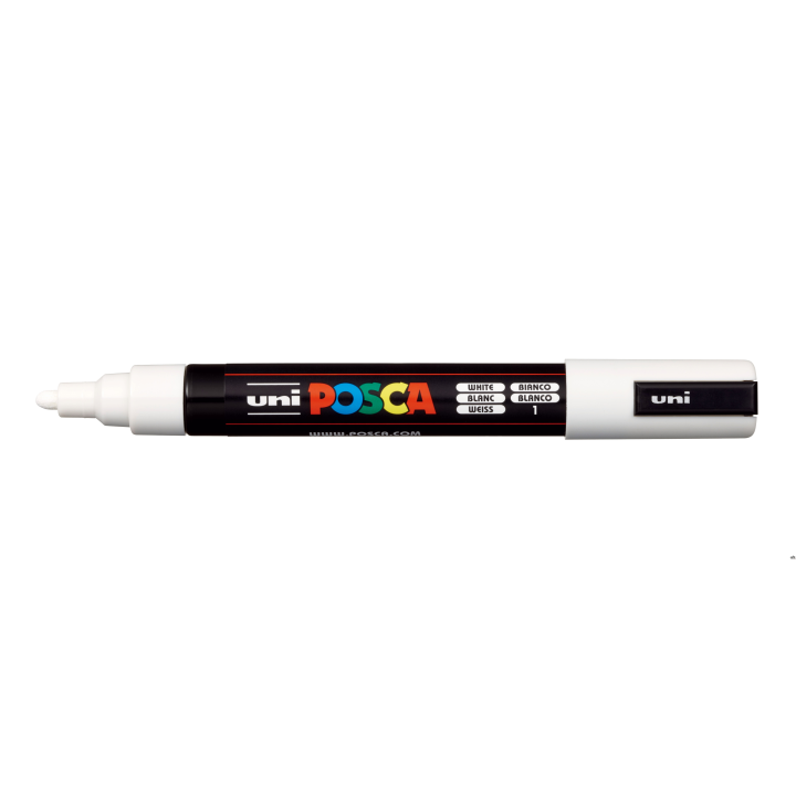 Marker z tuszem pigmentowym PC-5M biały POSCA UNPC5M/DBI