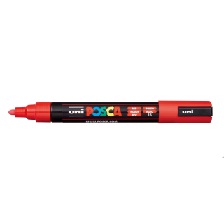 Marker z tuszem pigmentowym PC-5M czerwony POSCA UNPC5M/DCE