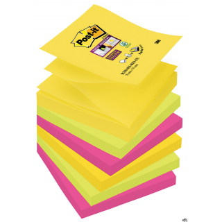 Nowy indeks blk0048011 Bloczek samoprzylepny POST-IT Super sticky Z-Notes (R330-6SS-RIO), 76x76mm, 6x90 kart., paleta Rio de Jan