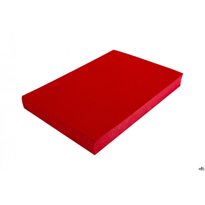 Karton DELTA skóropodobny czerwony A4 DOTTS 100 szt. okładki do bindowania