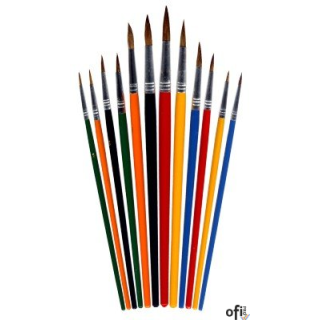 Pędzle 252 okrągłe 12 szt. rozm. 1-12, 12 szt. GRAND 170-1419