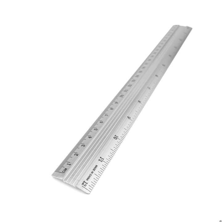 Linijka aluminiowa D.RECT 30cm srebrna LEVIATAN