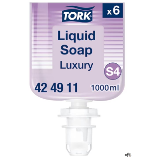 TORK Mydło w płynie luksusowe, system S4 Premium liliowe, zapach - mieszanka magnolii, orchidei i frezji. mydła 1l, 424911