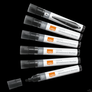 Markery Liquid Ink, czarne, 10 szt 1915377