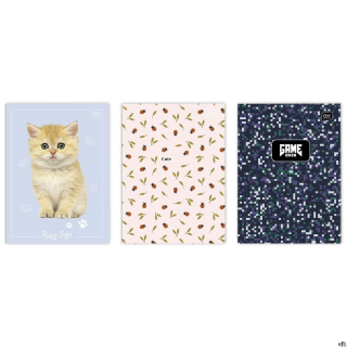 Zeszyt A4 32k. linia podwójna 70g UV INTERDRUK