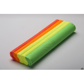Krótka bibuła w kolorach fluo. Doskonale nadaje się do prac ręcznych. Idealna do tworzenia kwiatów, stroików wycinanek, kostiumó