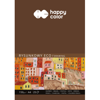 Blok do rysowania pastelami, ołówkiem, kredkami, węglem, sepią, sangwiną. Zawiera ekologiczny papier z recyklingu o wysokiej gra