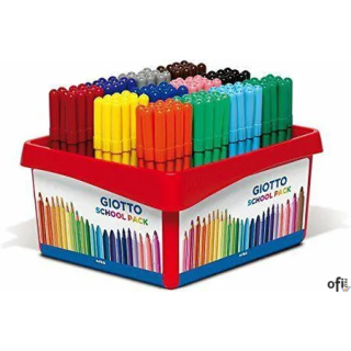 Pisak FLAMASTRY GIOTTO mix kol. (108 szt.) kubek TURBO MAXI 524000 zestaw szkolny