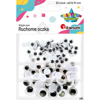 Oczka ruchome mix rozmiarów (80) 361947 TITANUM (X)