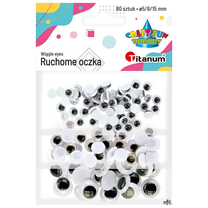 Oczka ruchome mix rozmiarów (80) 361947 TITANUM (X)