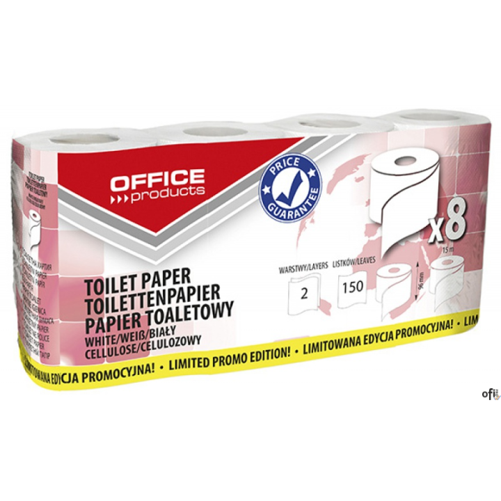 papier toaletowy ekonomiczny_100% celuloza_papier 2 warstwowy (2x17g/m2)_średnica rolki: 114 mm_długość rolki: 15 mb_ilość listk