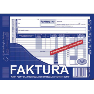 103-3E Faktura VAT netto (pełna) A5 oryginał+kopia MICHALCZYK i PROKOP