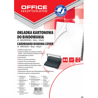 okładki do bindowania wykonane ze sztywnego kartonu_błyszczące_gramatura: 250gsm_format: A4_100 sztuk w j.s._kolor: biały