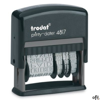 Datownik 4817 PRINTY POLN./ISO z hasłami czcionka 3.8mm samotuszujący, bez wkładki, TRODAT