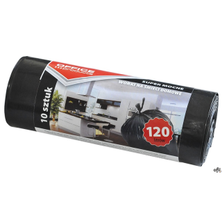 super mocne worki na śmieci domowe_do niszczarek_pojemność: 120l_grubość folii: 24_m_rozmiar: 66x109cm_10 sztuk w j.s._kolor cza