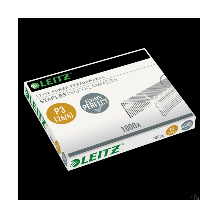 Zszywki Leitz galwanizowane, 26/6, 1000 szt., 55720000